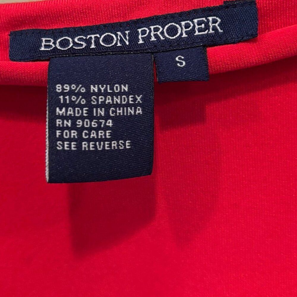 Boston Proper Womens Fit and Flare Open Back Dress Size S Red Date Night - Picture 6 of 6